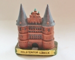 Modell Holstentor Lübeck ca. 9 x 10,5 x 5 cm